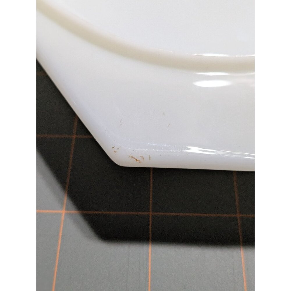 Vintage Pyrex Blue Snowflake Garland Oval Lid 12.75" White Glass Replacement - Picture 5 of 15